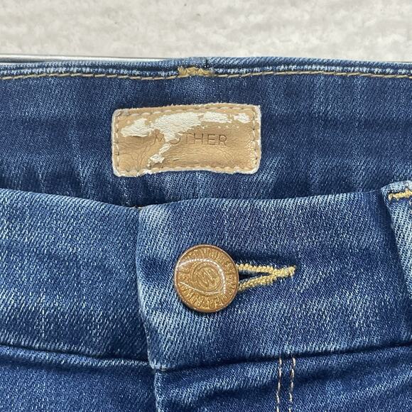 Mother Jeans Womens 27 Blue The Looker Ankle Fray Skinny Denim USA Low Rise - Picture 6 of 13